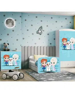 Dětské postýlky Kocot kids Dětská postel Babydreams Ledové království bílá, varianta 70x140, bez šuplíků, s matrací