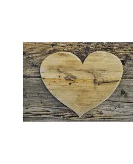 Rohožky Malá rohožka dřevěné srdce - 40*30*1cm Mars & More RAPMSHH
