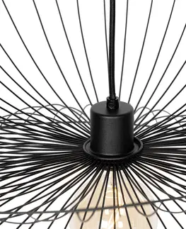 Zavesna svitidla Designová závěsná lampa černá 66cm - Pua