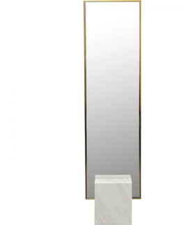 Stojací zrcadla KARE Design Stojací zrcadlo Hulda - mosazné, 46x180cm