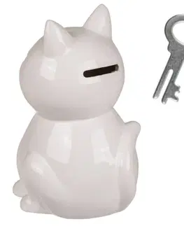 Doplňky pro děti Pokladnička Kočka, bílá