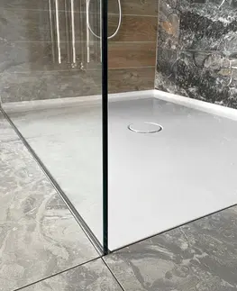 Sprchové zástěny Polysan ARCHITEX LINE sada pro uchycení skla, podlaha-stěna-strop, max. š. 1200 mm, leštěný hliník