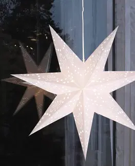 Vánoční světelná hvězda STAR TRADING Závěsná papírová hvězda Romantic Star