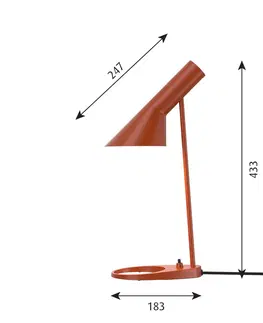 Stolní lampy Louis Poulsen Louis Poulsen AJ Mini stolní lampa, rezavě červená