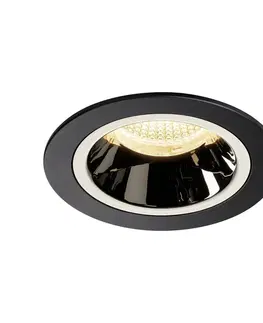 LED podhledová svítidla SLV BIG WHITE NUMINOS DL M vnitřní LED zápustné stropní svítidlo černá/chrom 3000 K 40° včetně listových pružin 1003870