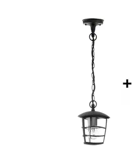 Zahradní lampy Eglo Eglo 93406 - LED Venkovní lustr ALORIA 1xE27/8,5W/230V IP44 
