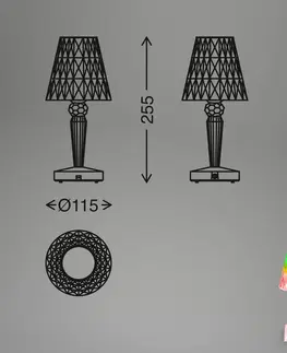 Venkovní osvětlení terasy Briloner LED stolní lampa 7464010 RGB s dálkovým ovládáním