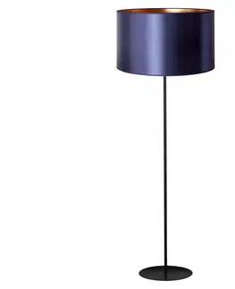 Lampy   - Stojací lampa CANNES 1xE27/15W/230V 45 cm fialová/měděná/černá 