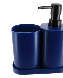 Dávkovače mýdla DekorStyle Koupelnová sada ASHER modrá