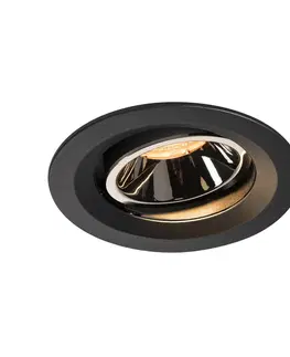 LED podhledová svítidla SLV BIG WHITE NUMINOS MOVE DL M vnitřní LED zápustné stropní svítidlo černá/chrom 2700 K 40° otočné a výkyvné 1003558