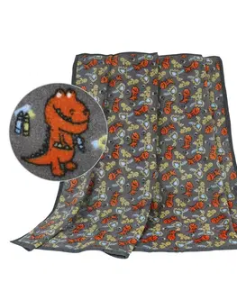 Dětské deky Bellatex Dětská deka Ella Dinosaurus, 100 x 155 cm
