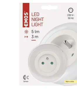 Noční osvětlení EMOS LED noční světlo P3320 s fotosenzorem do zásuvky P3320