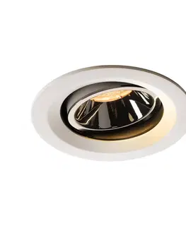LED podhledová svítidla SLV BIG WHITE NUMINOS MOVE DL M vnitřní LED zápustné stropní svítidlo bílá/chrom 2700 K 40° otočné a výkyvné 1003570