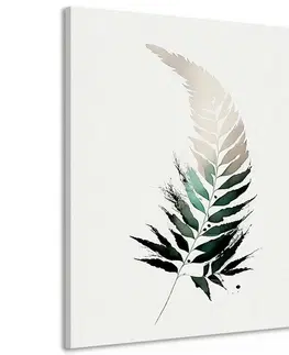 Obrazy stromy a listy Obraz minimalistický list kapradiny