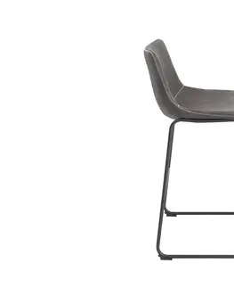 Barové židle LuxD Designová barová židle Ester / vintage šedá