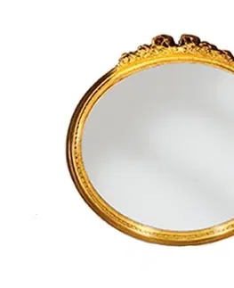 Luxusní a designová zrcadla Estila Luxusní oválné barokní nástěnné zrcadlo Emociones s elegantním rámem 55 cm