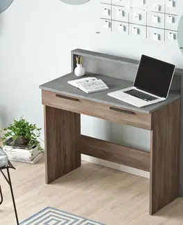 Kancelářské a psací stoly Psací stůl HM7 hnědý šedý