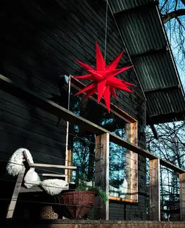 Vánoční světelná hvězda STERNTALER Sterntaler LED hvězda IP44 18bodová červená Ø 40 cm