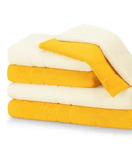 Ručníky AmeliaHome Sada 6 ks ručníků RUBRUM klasický styl žlutá