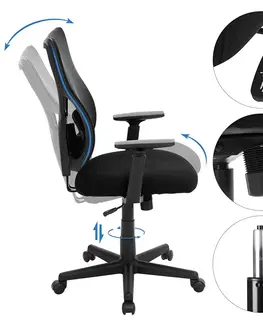 Kancelářské židle SONGMICS Kancelářská židle Karhone černá