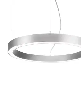Závěsná světla BRUMBERG BRUMBERG Biro Circle přímé DALI stříbrná 840 150cm