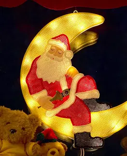 Vánoční osvětlení do oken Konstsmide Christmas LED okenní silueta Santa Claus v měsíci