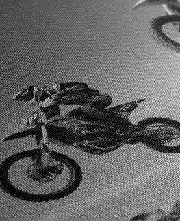 Černobílé obrazy Obraz pro motorkáře v černobílém provedení