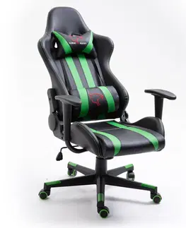 Kancelářské židle Ak furniture Herní křeslo F4G FG33 černé/zelené