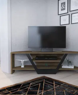 Televizní stolky Televizní stolek SARES dub černý