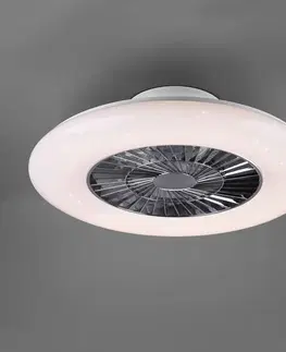 Stropní ventilátory se světlem Reality Leuchten LED stropní ventilátor Visby, Ø 60cm