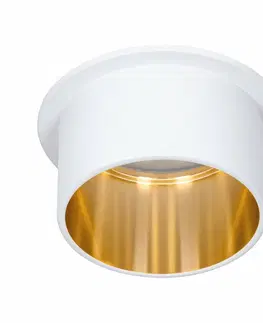 Bodovky do podhledu na 230V PAULMANN Vestavné svítidlo LED Gil 6W bílá mat zlatá IP44 2.700K 3-krokové-stmívatelné 933.80