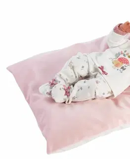 Hračky panenky LLORENS - 73880 NEW BORN DĚVČÁTKO- realistická panenka miminko s celovinylovým tělem - 40 c