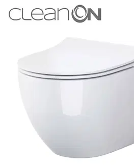 Záchody CERSANIT SET B246 závěsná mísa ZEN CLEAN ON včetně dur. sedátka SLIM S701-428