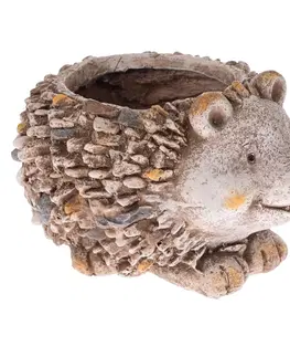 Květináče a truhlíky Keramický obal na květináč - ježek Kryštof, 33,5 x 18,5 x 24 cm
