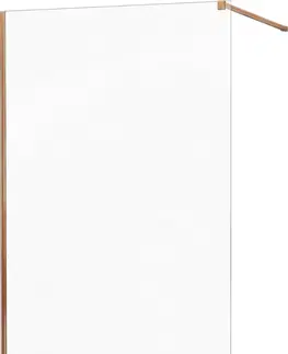Sprchové zástěny MEXEN/S KIOTO Sprchová zástěna WALK-IN 80x200 cm 8 mm, růžové zlato, transparent 800-080-101-60-00