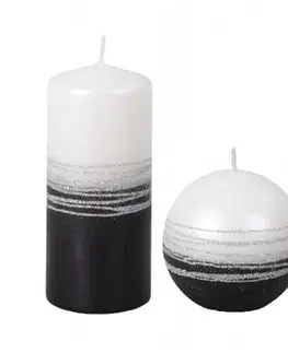 Dekorativní svíčky Vánoční svíčka Lumina Silver koule, bílá