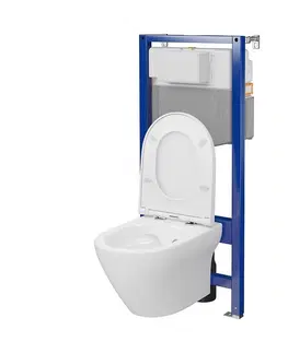 Záchody CERSANIT Set C20 AQUA 50 MECH QF WHB LARGA OVAL CO DUR SC EO S701-823