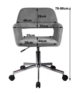 Kancelářské židle Ak furniture Čalouněné otočné křeslo FD-22 šedé