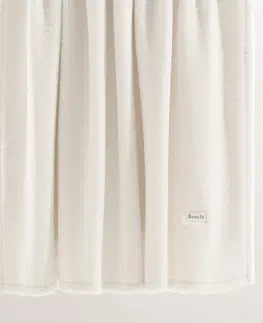 Plyšové deky Moderní světle krémová přikrývka Boucle 130 x 170 cm