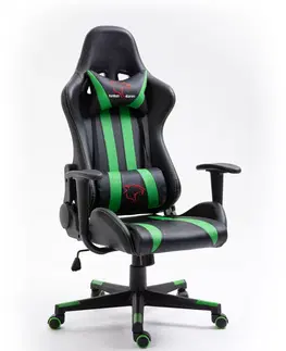 Kancelářské židle Ak furniture Herní křeslo F4G FG33 černé/zelené