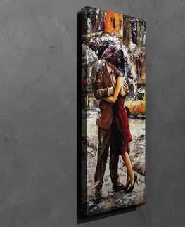 Obrazy Wallity Obraz na plátně Kiss under umbrella PC102 30x80 cm