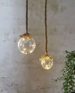 Vnitřní dekorativní svítidla STAR TRADING Jutta LED dekorační světlo, skleněná koule Ø 15 cm