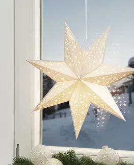 Vánoční světelná hvězda Markslöjd Hvězda Solvalla k zavěšení, 45 cm, zlatá