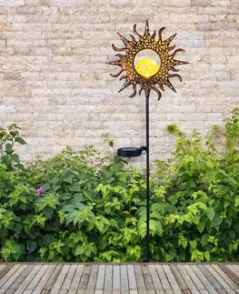 Solární dekorace na zahradu Globo Solární zapichovací světlo se sluncem, IP44