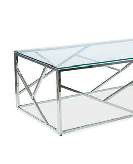 Konferenční stolky Signal Konferenční stolek ESCADA A | stříbrný Barva: Transparentní