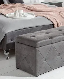 Lavice do ložnice LuxD Designová lavice Spectacular 140 cm antik šedá