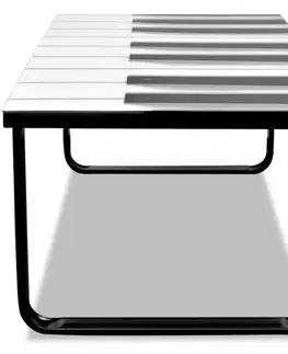 Skleněné Konferenční stolek s potiskem sklo / kov Dekorhome Piano