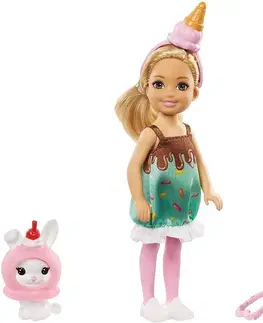 Hračky panenky MATTEL - Barbie Chelsea v kostýmu Zmrzlina 15cm