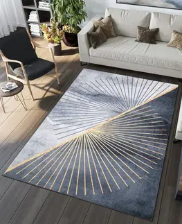 Moderní koberce Šedý moderní koberec s jednoduchým vzorem Šířka: 140 cm | Délka: 200 cm