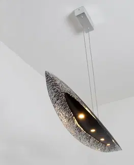 Závěsná světla Holländer Závěsné svítidlo Chiasso LED, černá/stříbrná